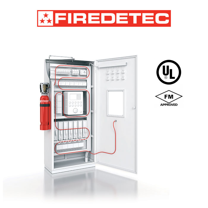 Electrical cabinets FireDETEC fire suppression system